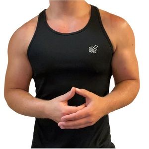 Jed North Black Stretch Gym Stringer Tank Top